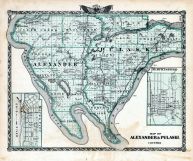 Alexander County Map, Pulaski County Map, Mound City, Murphysboro, Illinois State Atlas 1876
